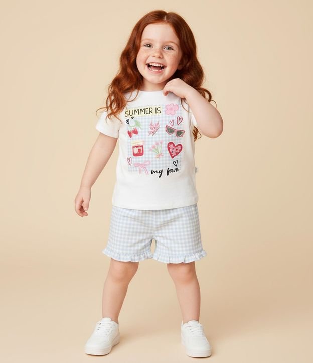 Conjunto Infantil con Estampa Localizada y Lettering Summer Is My Fave - Talle 1 A 6 años 2