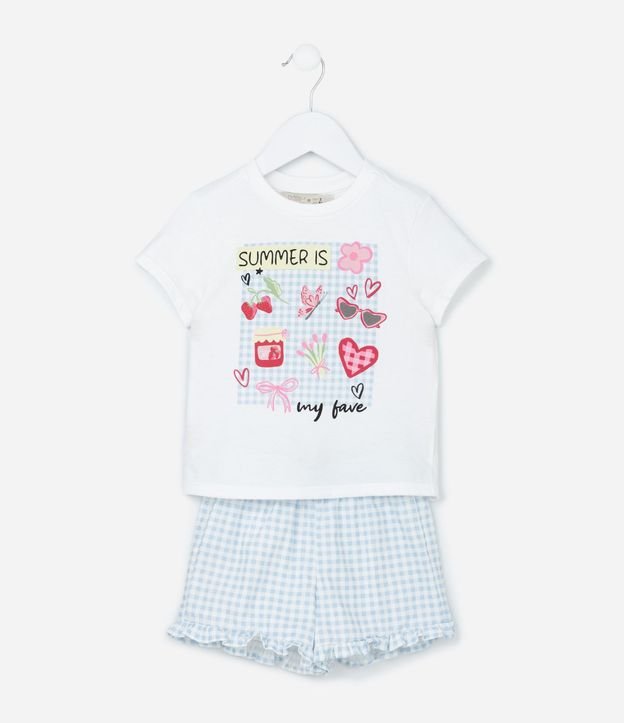 Conjunto Infantil con Estampa Localizada y Lettering Summer Is My Fave - Talle 1 A 6 años 3