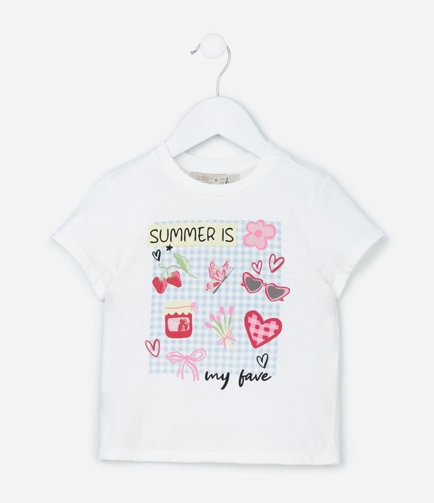 Conjunto Infantil con Estampa Localizada y Lettering Summer Is My Fave - Talle 1 A 6 años 4