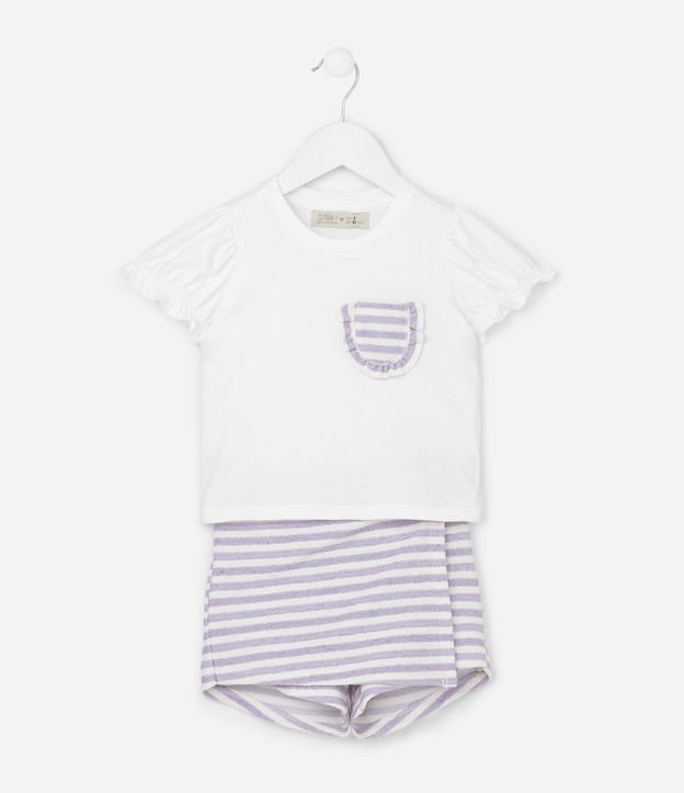 Conjunto Infantil con Estampa de Rayas - Talle 1 a 6 años