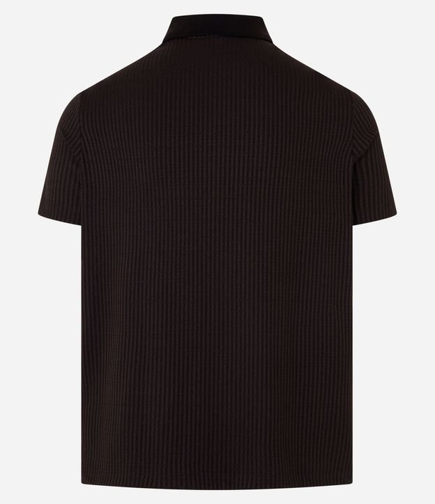 Camisa Slim con Cuello Polo y Textura Acanalada 7