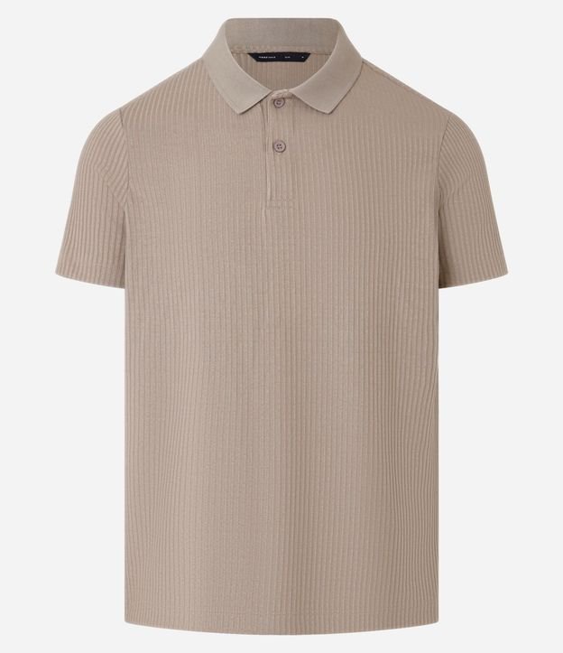 Camisa Slim con Cuello Polo y Textura Acanalada 5