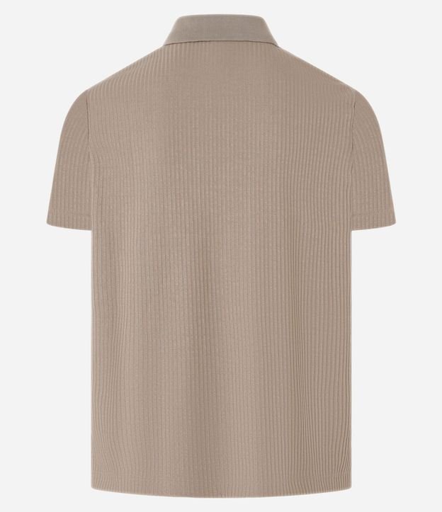 Camisa Slim con Cuello Polo y Textura Acanalada 7