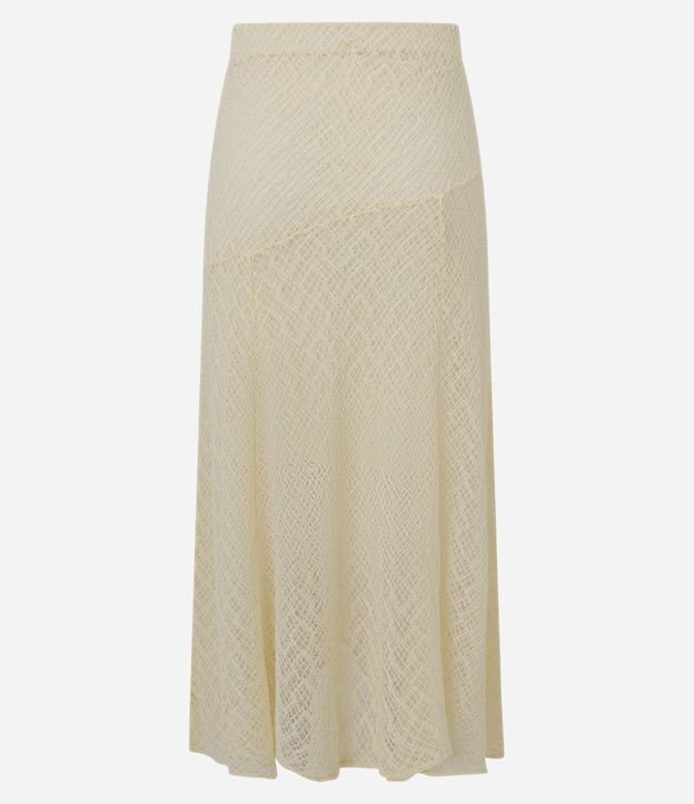Pollera Long Midi en Encaje con Punto Cutout 7