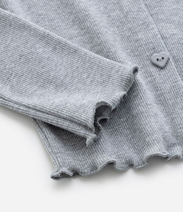 Blusa Infantil en Rib con Superposición de Encaje - Talle 5 a 14 años 6
