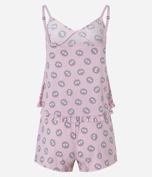 Pijama Short Doll en Microfibra con Estampa de Ojo Turco 7