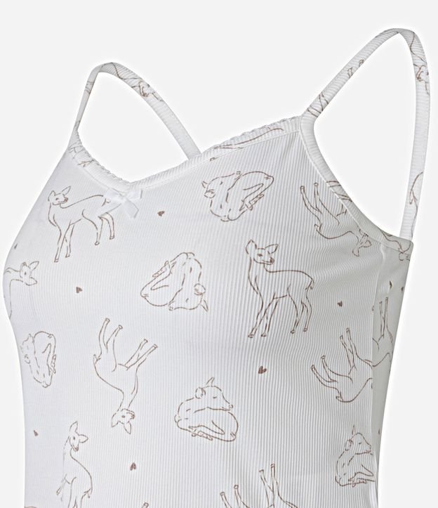 Pijama Short Doll en Rib con Estampado de Animalito 6