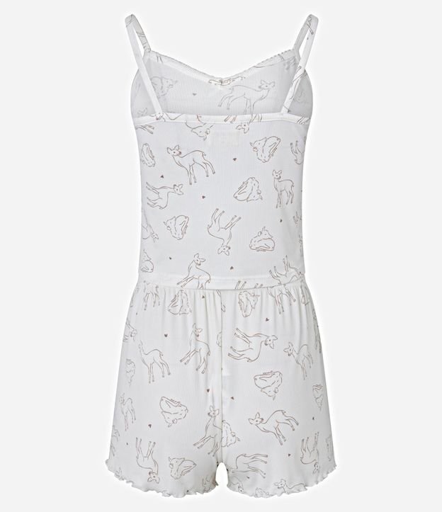 Pijama Short Doll en Rib con Estampado de Animalito 7
