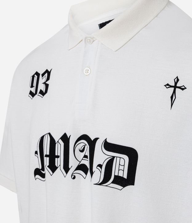 Remera Boxy en Algodón con Cuello Polo Lettering 93 Mad 7
