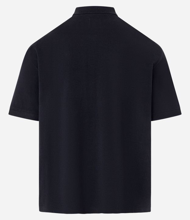 Remera Boxy en Algodón con Cuello Polo Lettering 93 Mad 8