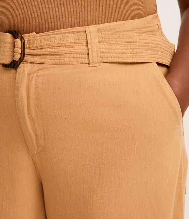 Pantalón Pantalona en Sarga con Cinturón Curve & Plus Size 3
