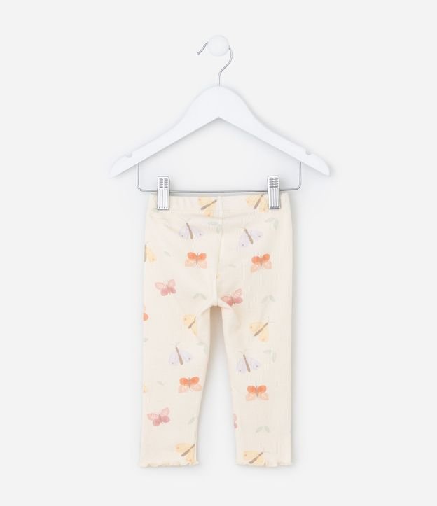 Pantalón Legging Infantil con Estampa Mariposas - Talle RN a 18 meses 3