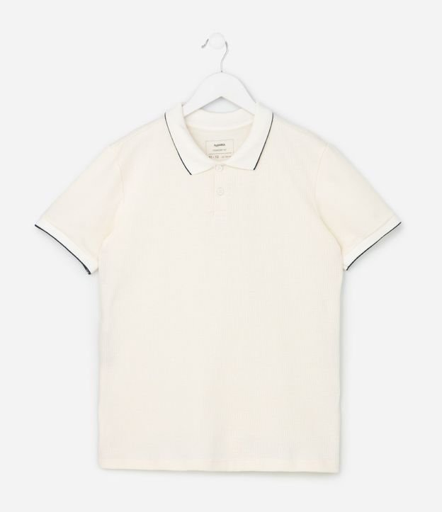 Remera Polo Infantil Texturizada - Talle 5 a 14 años