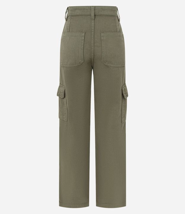 Pantalón Recto Comfort en Sarga con Bolsillos Cargo 3