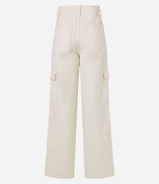 Pantalón Recto Comfort en Sarga con Bolsillos Cargo 8