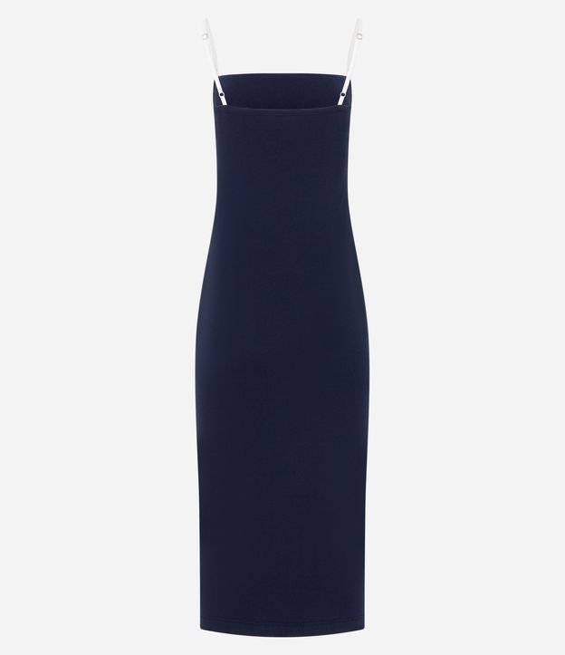 Vestido Midi con Bies Contrastante en el Busto 7