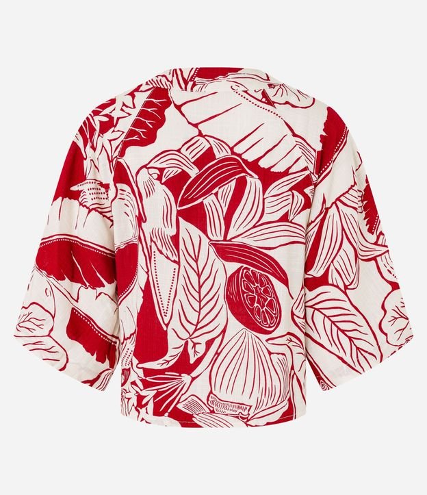 Blusa en Viscosa con Estampado Follajes y Limones 6