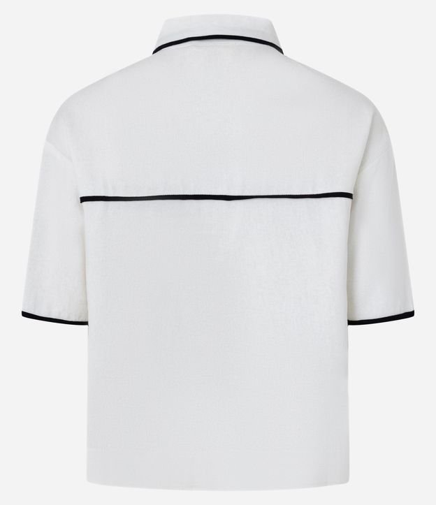 Camisa en Viscolino con Vista Oculta y Bies contrastante 6
