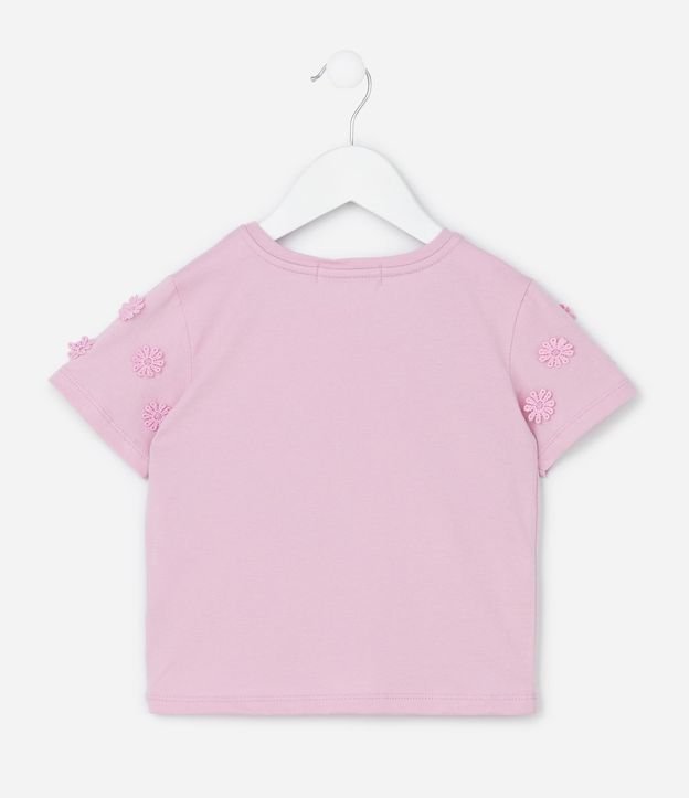 Blusa Infantil con Flores Aplicadas en la Manga - Talle 1 a 6 años 3