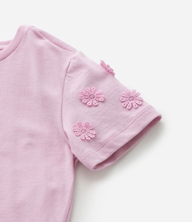 Blusa Infantil con Flores Aplicadas en la Manga - Talle 1 a 6 años 6