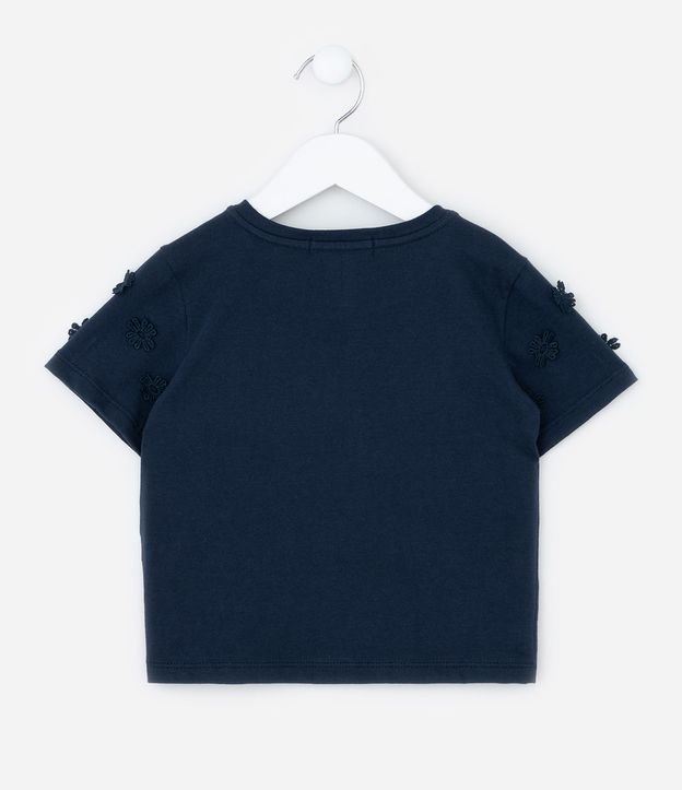 Blusa Infantil con Flores Aplicadas en la Manga - Talle 1 a 6 años 3