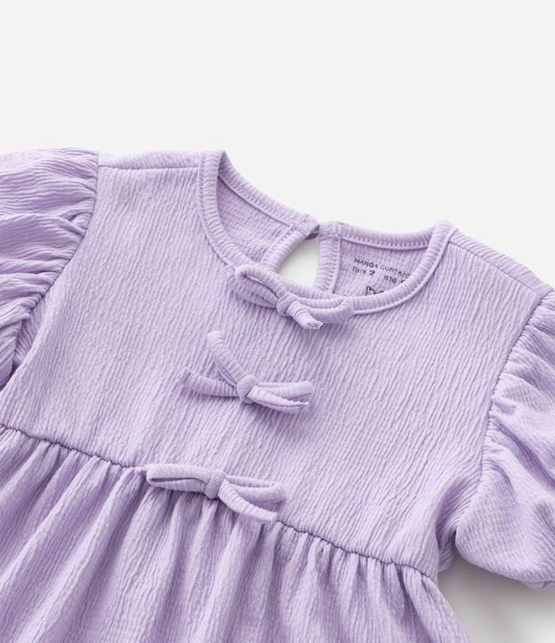 Vestido Infantil con Lazos Texturizado - Talle 1 a 6 años 7