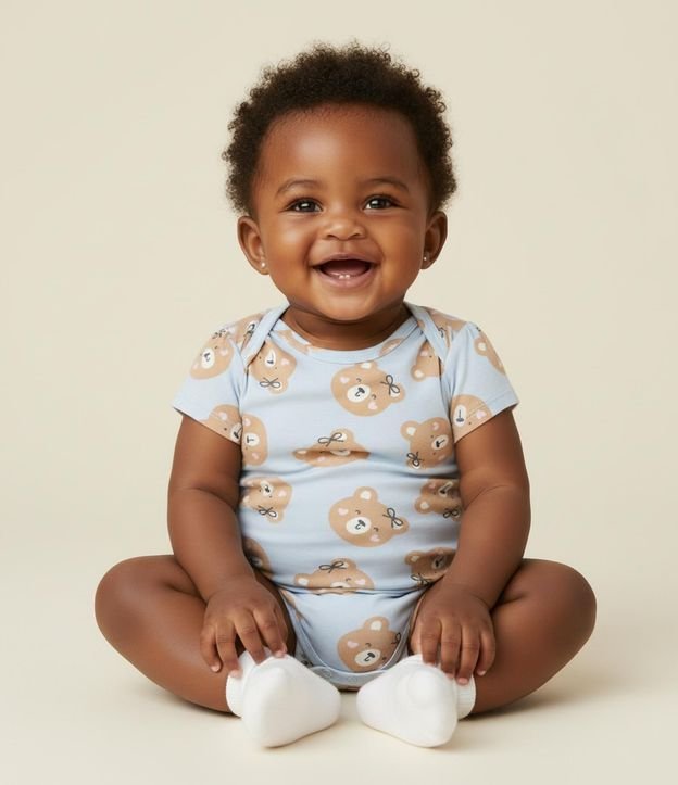 Body Infantil con Estampa de Osito - Talle 0 a 18 Meses 2