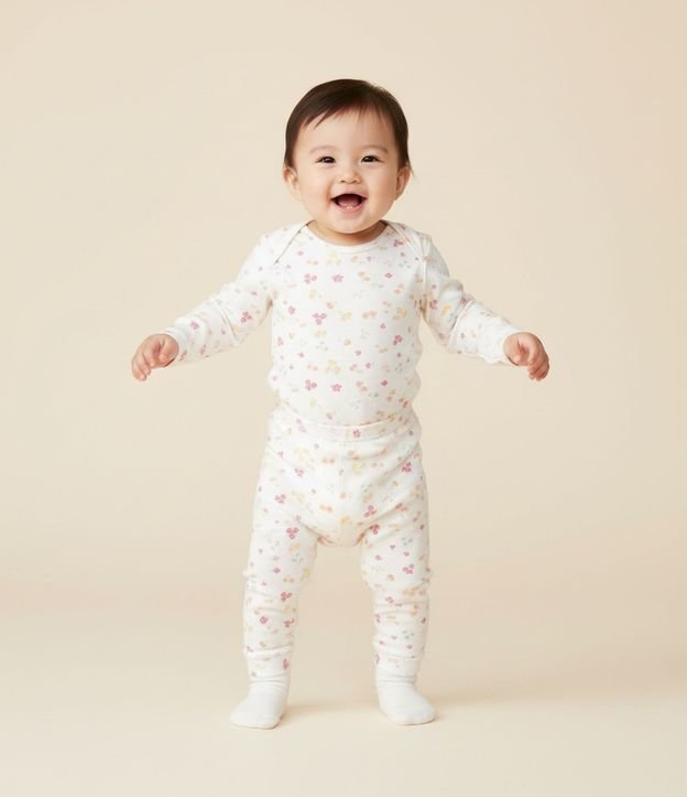 Body Infantil en Rib con Estampa Floral Liberty - Talle RN a 18 Meses 2