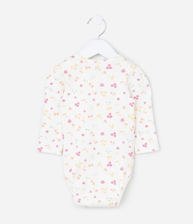 Body Infantil en Rib con Estampa Floral Liberty - Talle RN a 18 Meses 4