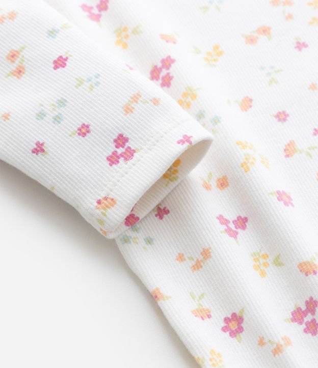 Body Infantil en Rib con Estampa Floral Liberty - Talle RN a 18 Meses 7