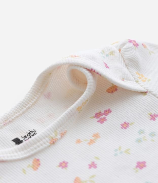 Body Infantil en Rib con Estampa Floral Liberty - Talle RN a 18 Meses 8