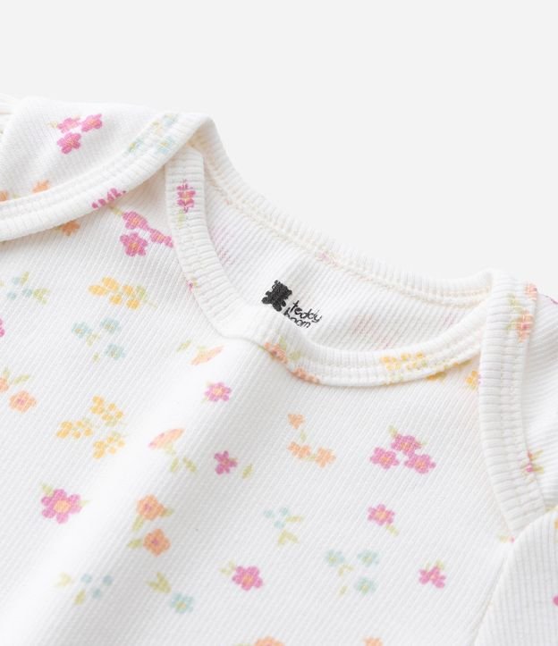 Body Infantil en Rib con Estampa Floral Liberty - Talle RN a 18 Meses 9