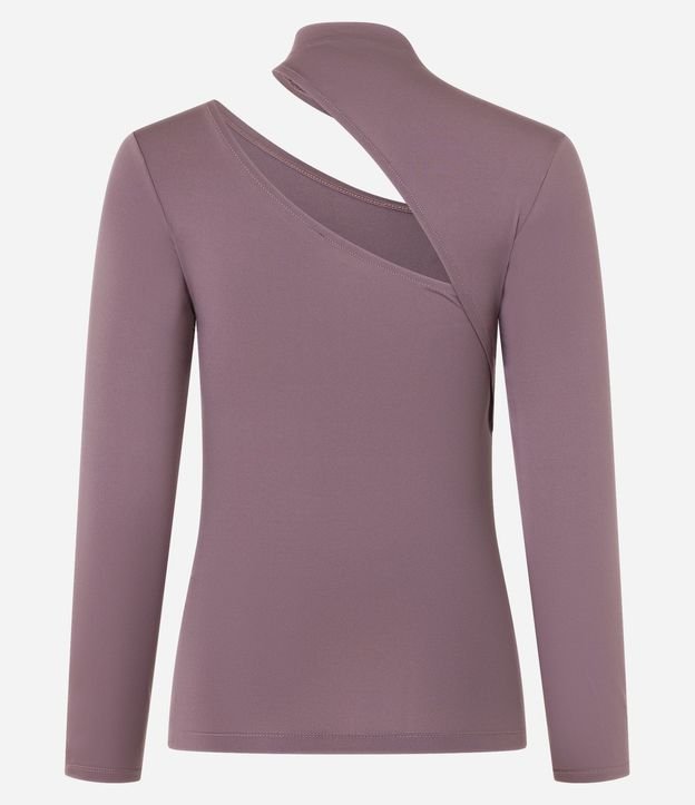 Blusa en Microfibra con Cuello Alto y Recorte Cutout 2