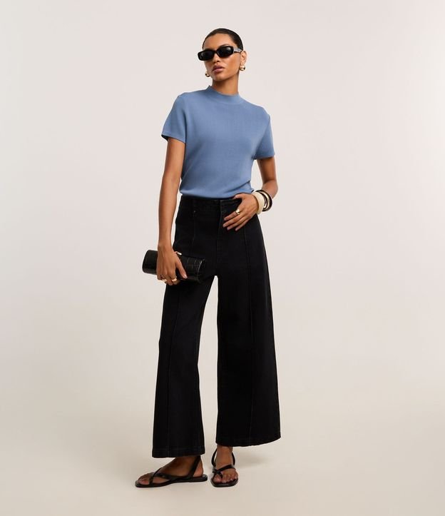 Blusa de Punto con Cuello Alto 2