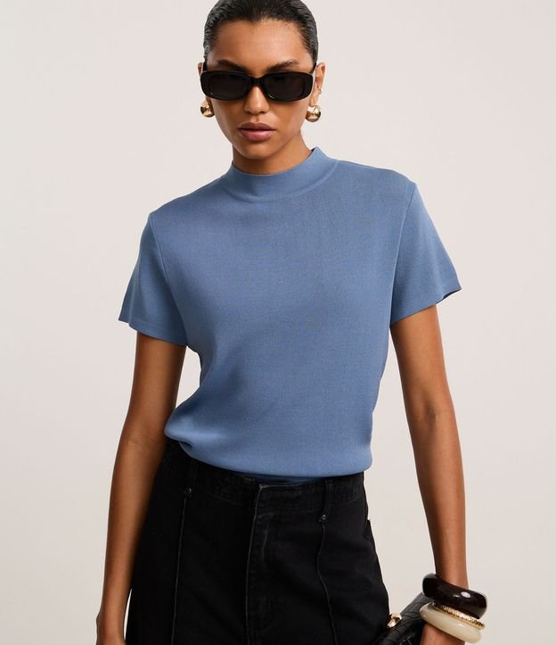 Blusa de Punto con Cuello Alto 3