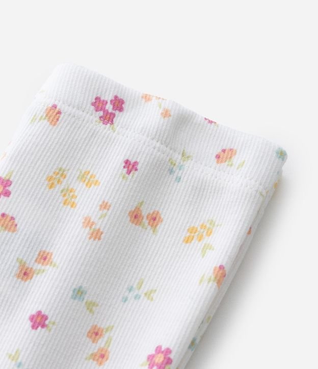 Pantalón Legging Infantil con Estampa Floral - Talle RN a 18 meses 5