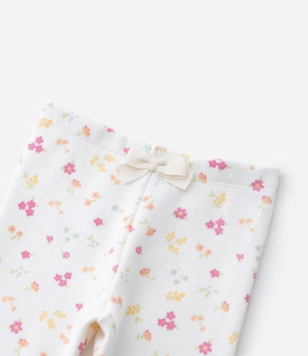 Pantalón Legging Infantil con Estampa Floral - Talle RN a 18 meses 7