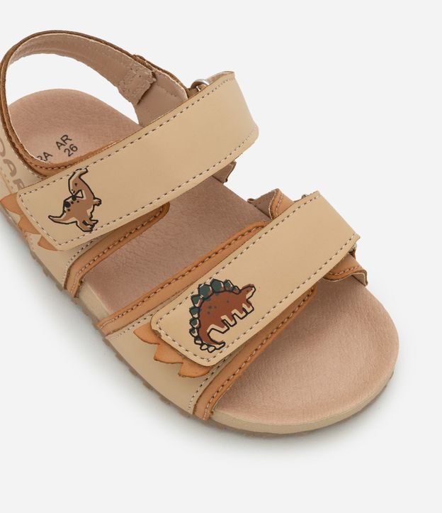 Sandalia Infantil de Tiras Estampa Dinosaurio - Talle 20 A 27 5