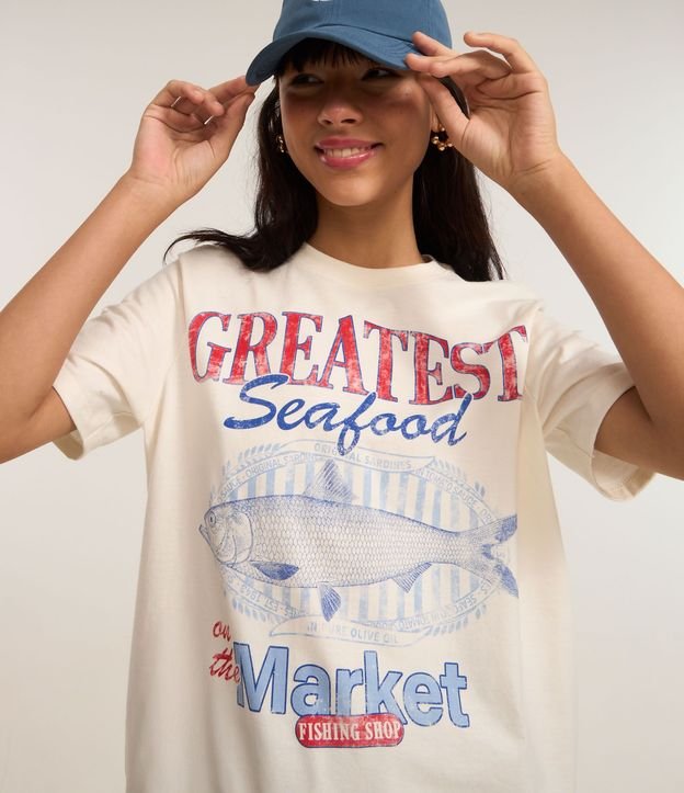 Remera T-Shirt con Estampa Pez Seafood 5