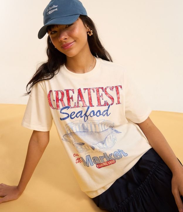 Remera T-Shirt con Estampa Pez Seafood 6