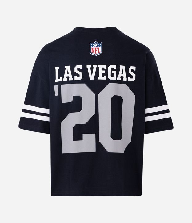 Remera Oversized en Algodón con Estampado Raiders NFL 7