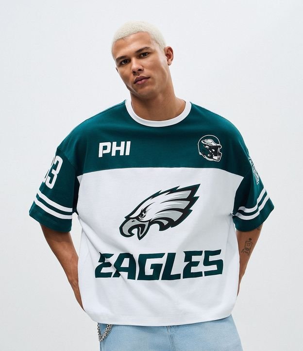 Remera Masculina Oversized Philadelphia Eagles NFL en Algodón 1