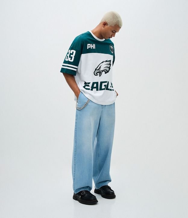 Remera Masculina Oversized Philadelphia Eagles NFL en Algodón 2