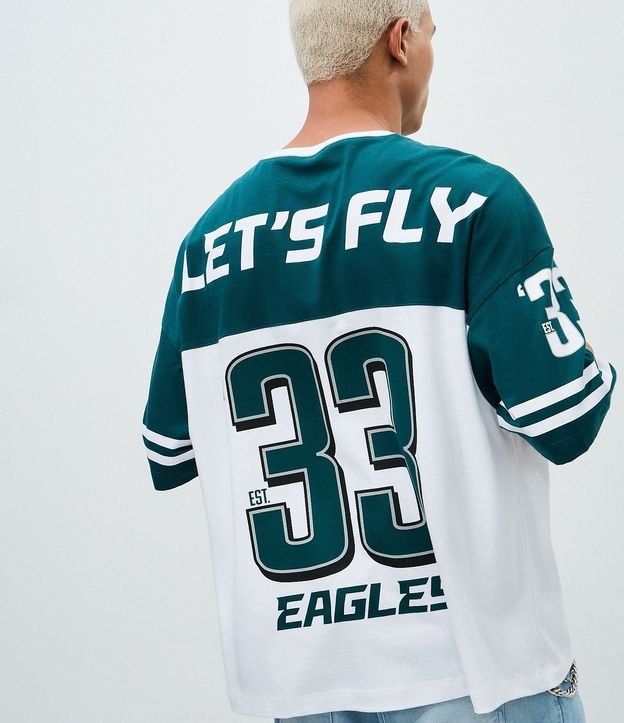 Remera Masculina Oversized Philadelphia Eagles NFL en Algodón 3