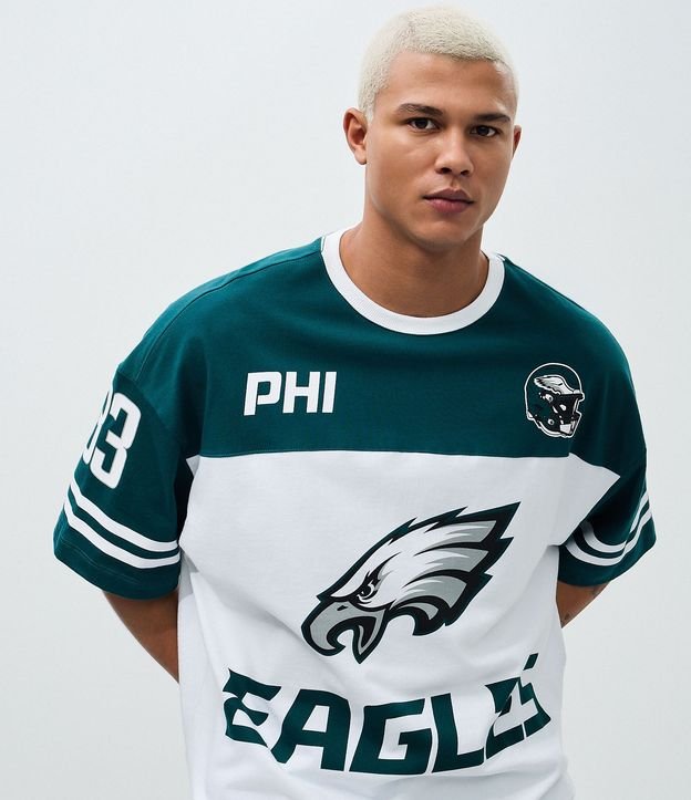 Remera Masculina Oversized Philadelphia Eagles NFL en Algodón 4