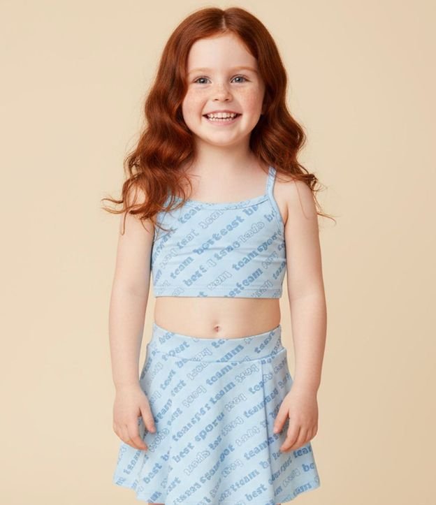Musculosa Cropped Infantil con Lettering Sport - Talle 2 a 6 años