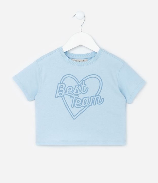 Blusa Infantil con Estampa de Corazón y Lettering - Talle 1 A 5 años 2