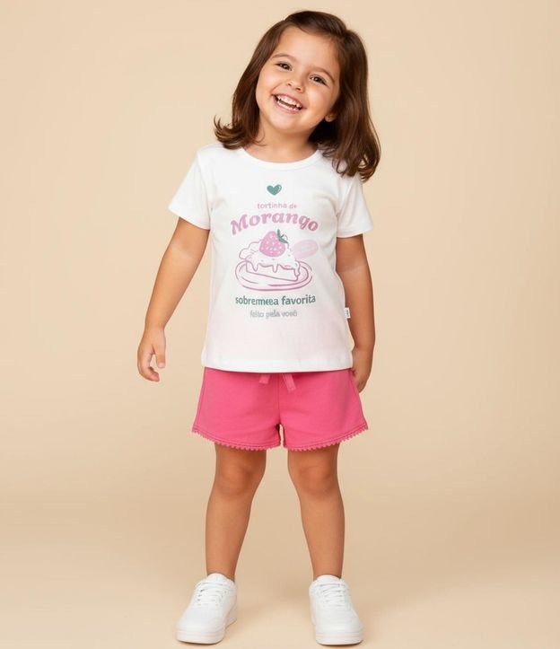 Blusa Infantil Torta de Frutilla - Talle 1 a 6 años