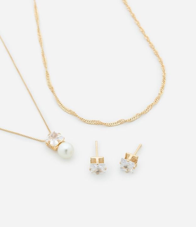 Conjunto de Collar Capas con Colgante y Caravana Punto de Luz