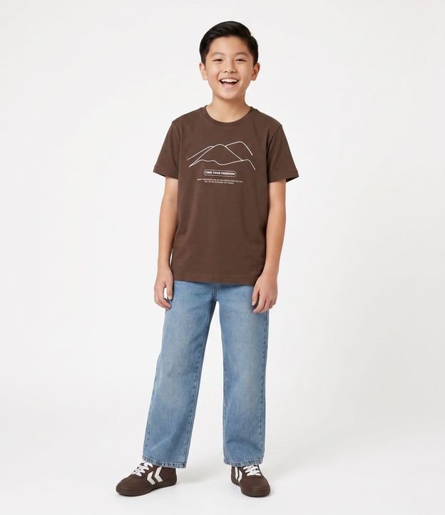 Remera Infantil con Estampa Montañas - Talle 5 a 14 años